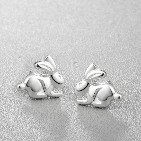Jewelry - Silver Bunny Rabbit Earrings